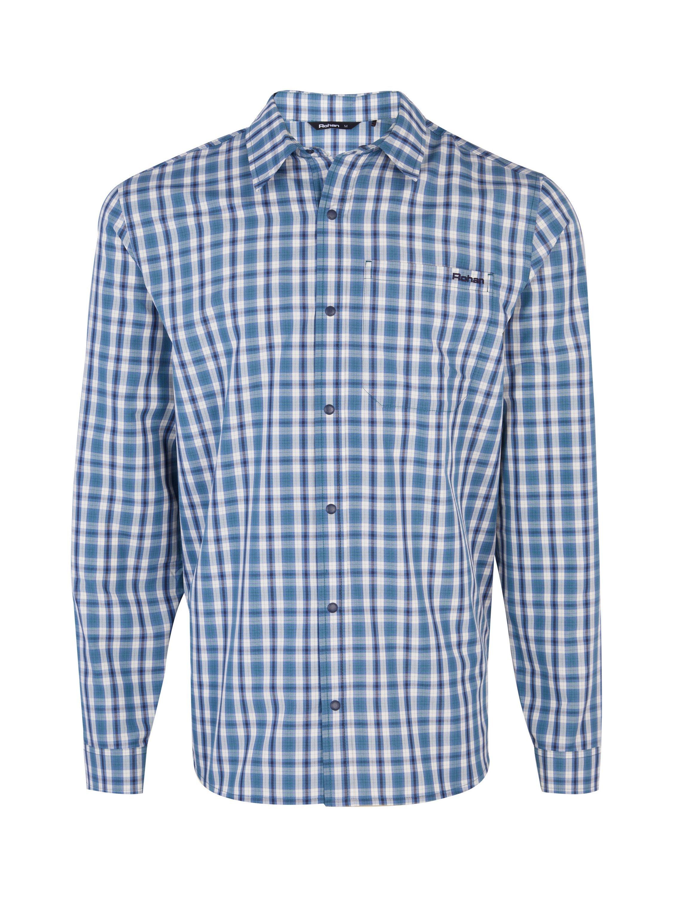 Product image 3 of 5, which shows Rohan Men's Portreath Long Sleeve Shirt, French Blue/Multi, S