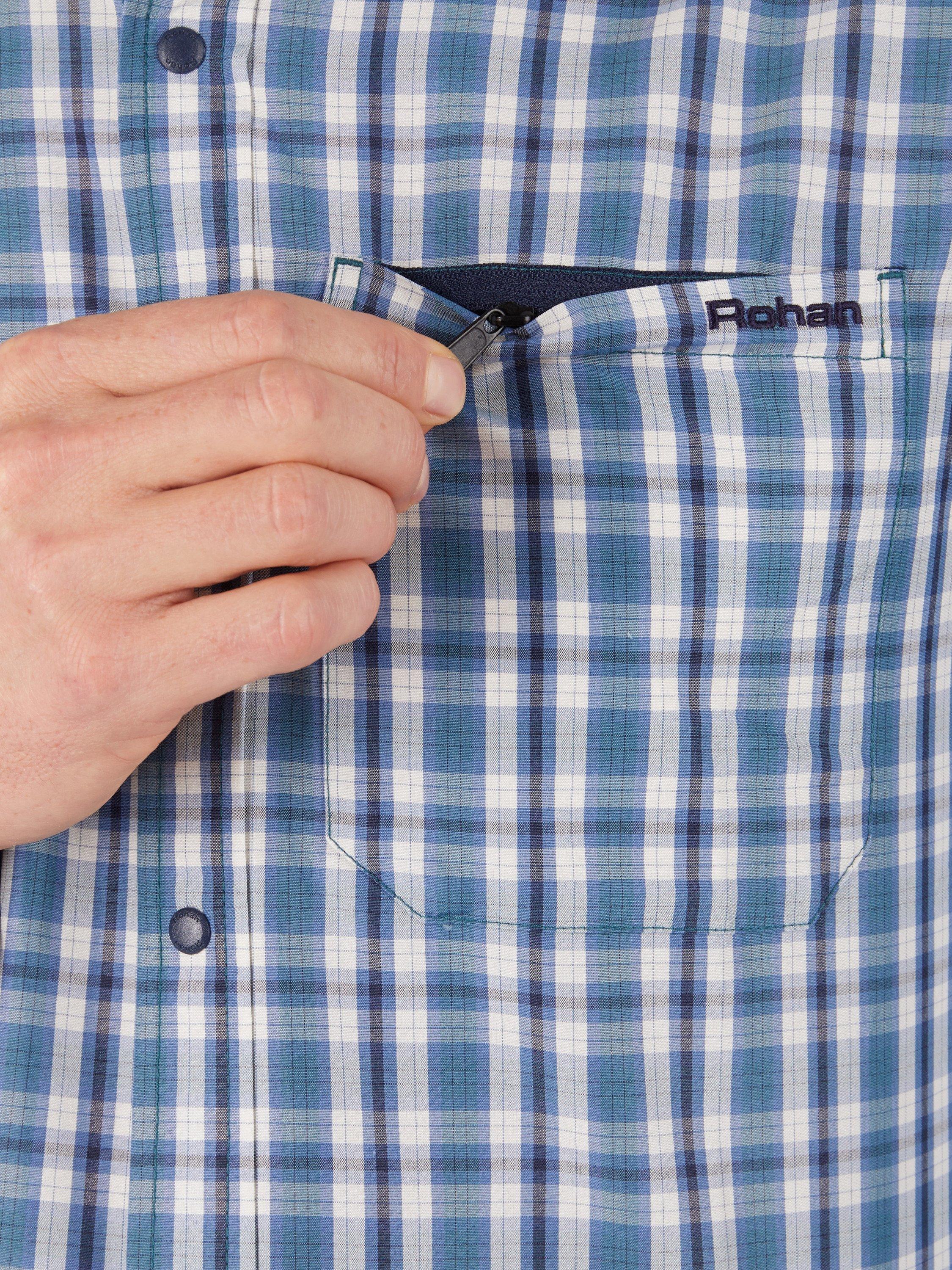 Product image 5 of 5, which shows Rohan Men's Portreath Long Sleeve Shirt, French Blue/Multi, S