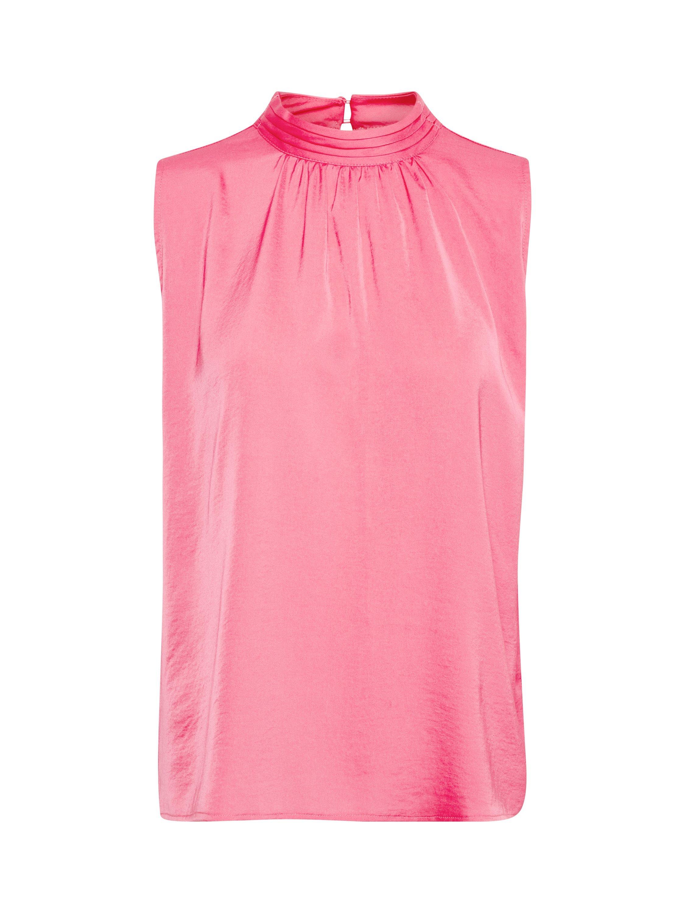Product image 5 of 6, which shows Saint Tropez Aileen High Neck Sleeveless Top, Fandango Pink, XS