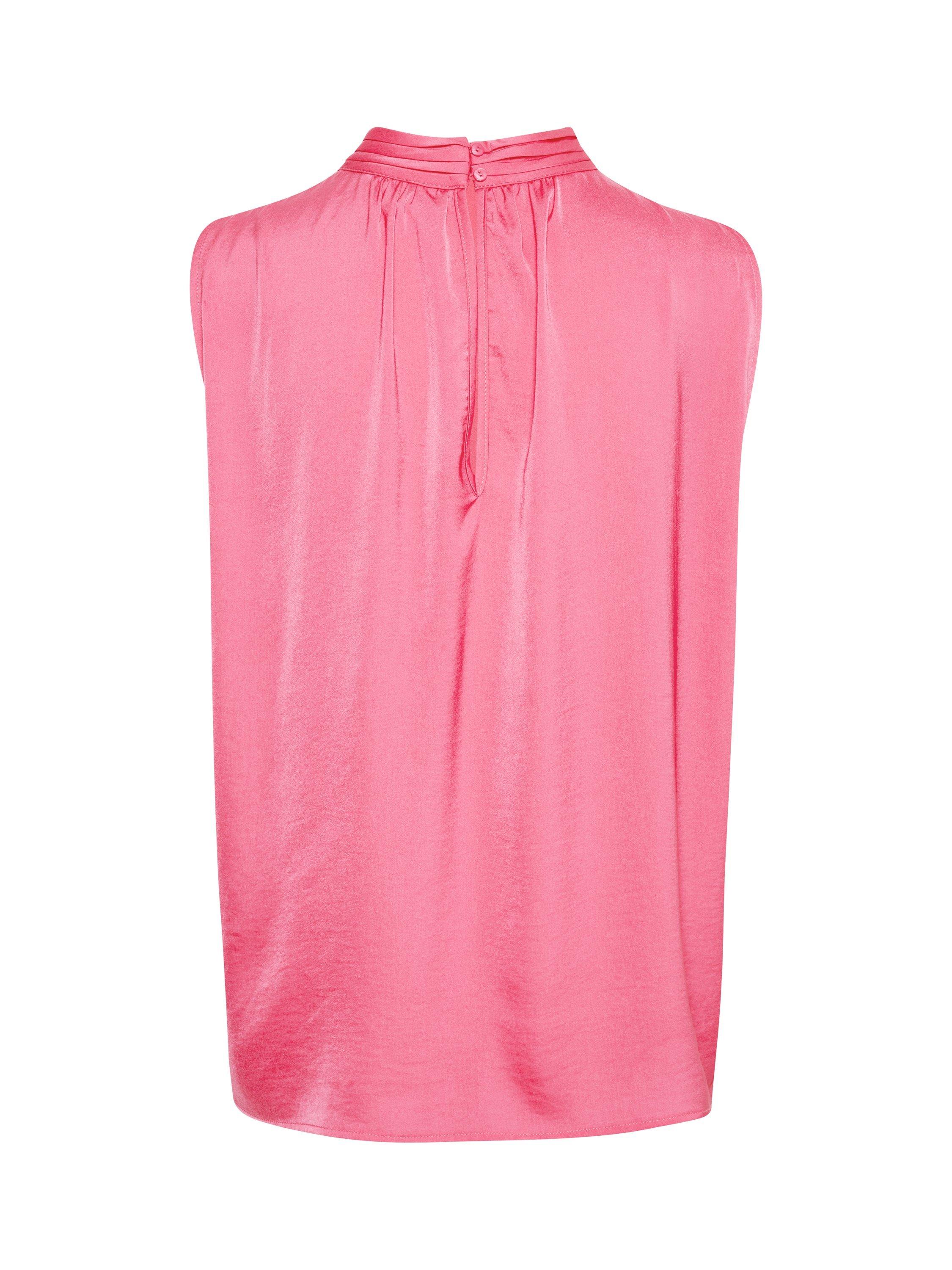 Product image 6 of 6, which shows Saint Tropez Aileen High Neck Sleeveless Top, Fandango Pink, XS