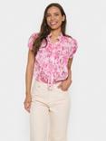 Saint Tropez Lilja Abstract Crinkle Shirt, Pink/Multi