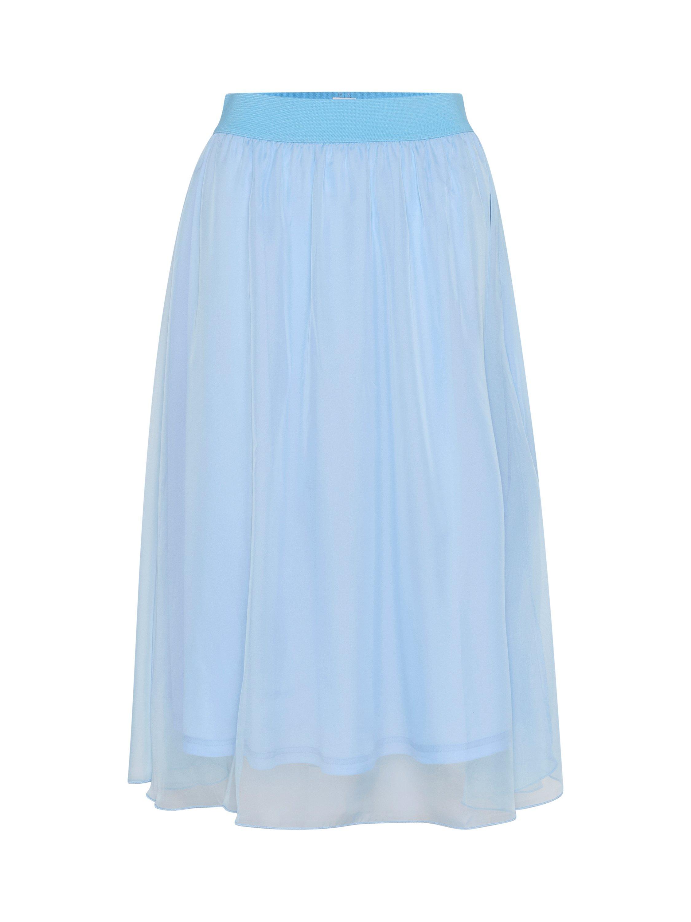 Product image 5 of 6, which shows Saint Tropez Coral Chiffon Midi Skirt, Airy Blue, XS