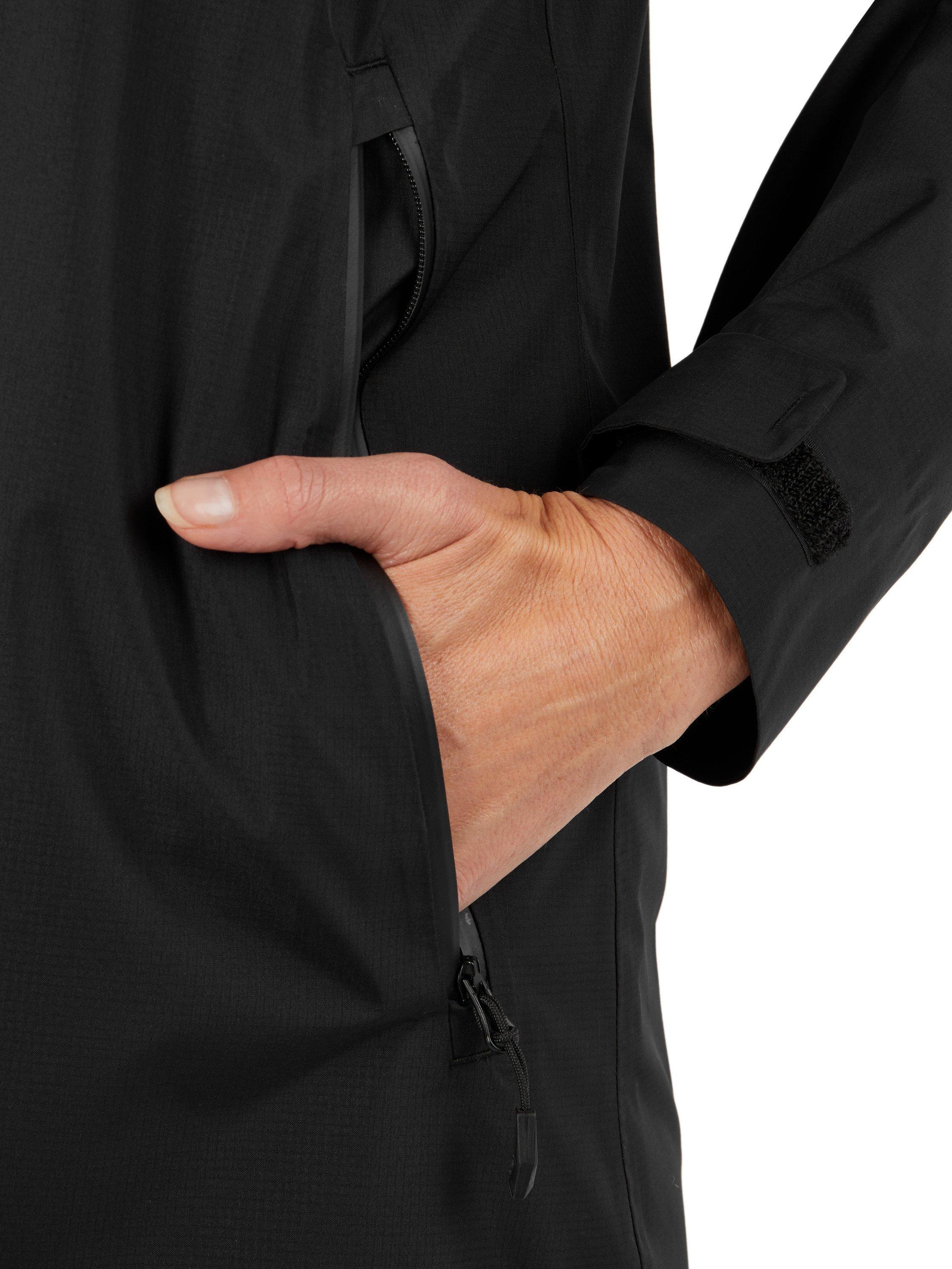 Product image 5 of 10, which shows Rohan Women's Clarendon Waterproof Packable Jacket, Black, XS