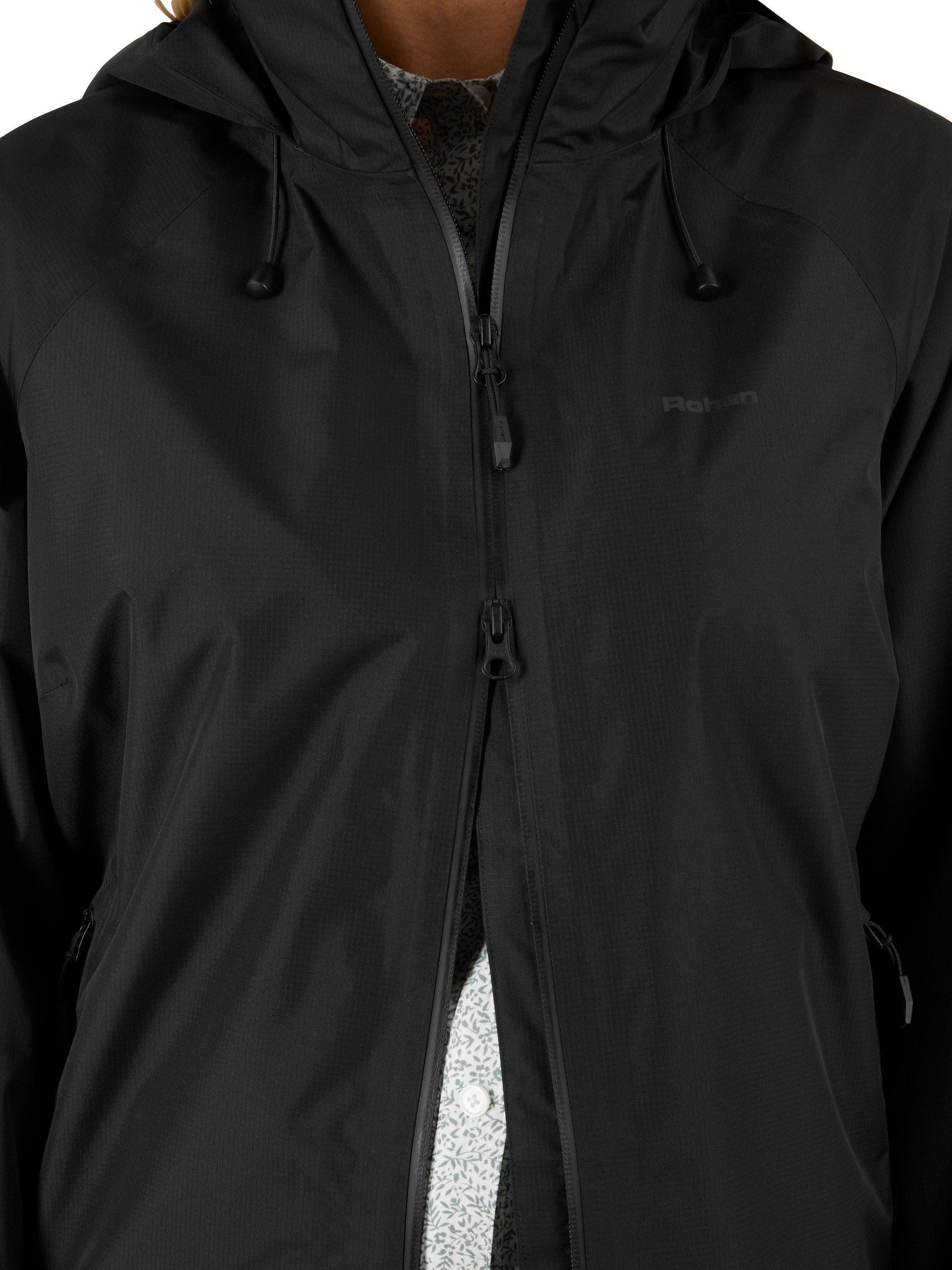 Product image 7 of 10, which shows Rohan Women's Clarendon Waterproof Packable Jacket, Black, XS