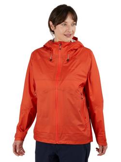 Rohan Women's Aira Waterproof Jacket, True Navy, Amalfi Orange