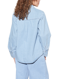 Sisters Point Osa Long Sleeve Denim Shirt, Light Blue Wash