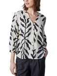 Sisters Point Viaba Abstract Shirt, Cream/Black