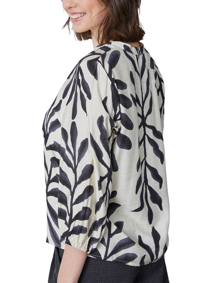 Sisters Point Viaba Abstract Shirt, Cream/Black - view 2, Cream/Black