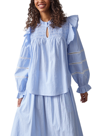 Sisters Point Vysla Cotton Long Sleeve Blouse, Multi