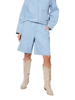 Sisters Point Osa Loose Fit Denim Shorts, Light Blue Wash, Light Blue Wash