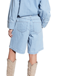 Sisters Point Osa Loose Fit Denim Shorts, Light Blue Wash