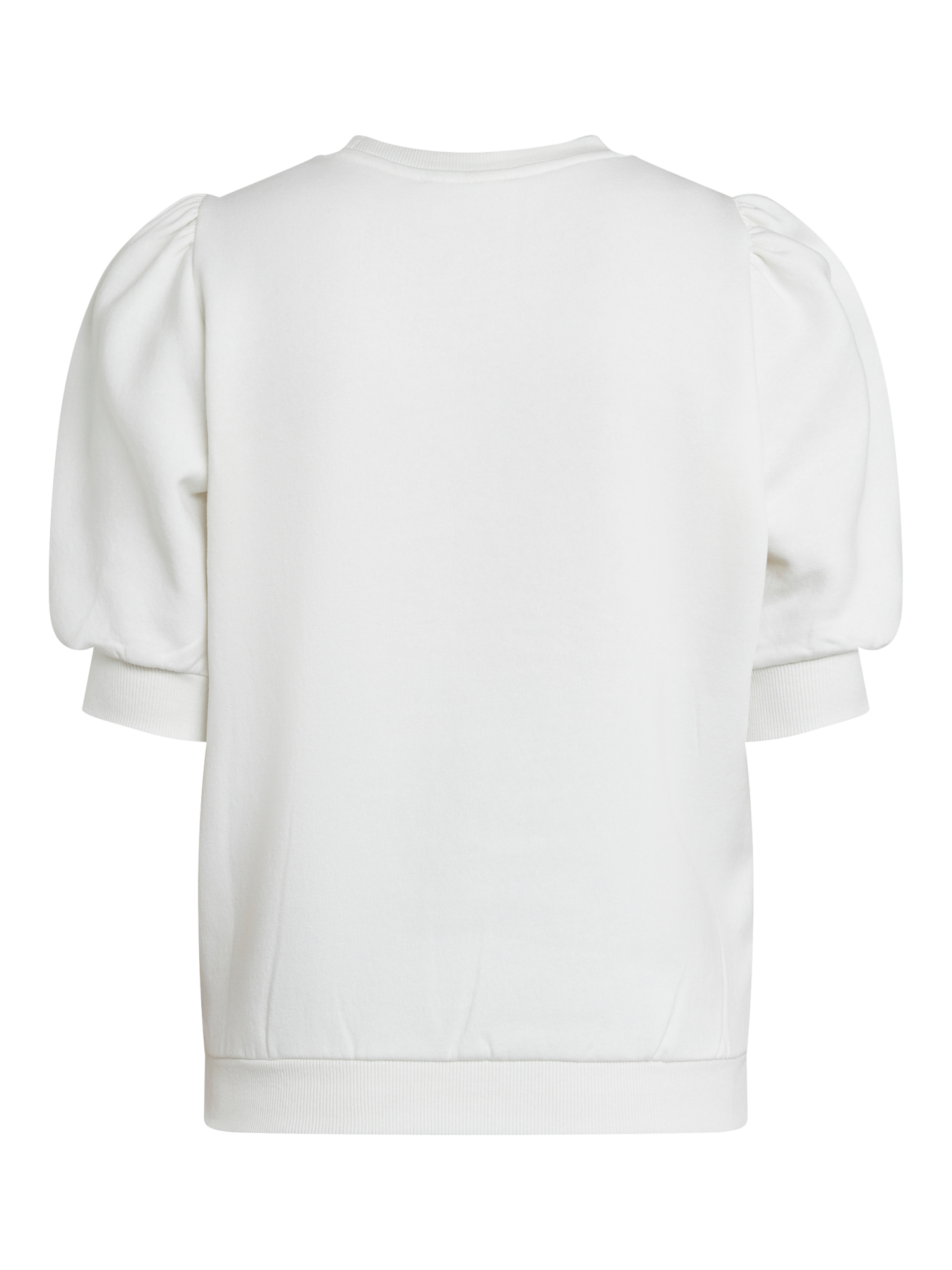 Product image 4 of 4, which shows Sisters Point Peva Short Puff Sleeve Sweatshirt, Cream, XS