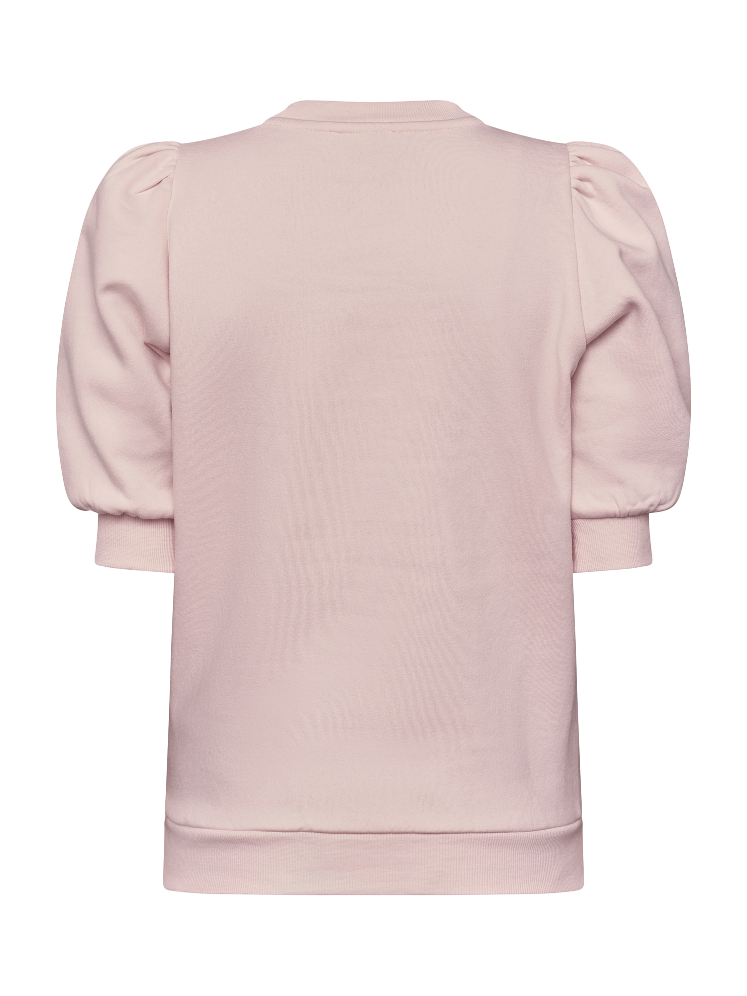 Product image 4 of 4, which shows Sisters Point Peva Short Puff Sleeve Sweatshirt, Baby Pink, XS