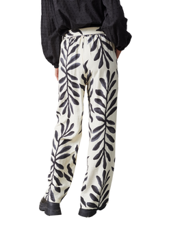 Sisters Point Ella High Waist Wide Leg Trousers, Cream/Black - view 2, Cream/Black