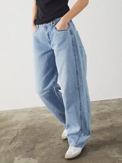 Sisters Point Filia High Waist Loose Fit Jeans, Light Blue Wash