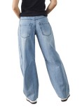 Sisters Point Filia High Waist Loose Fit Jeans, Light Blue Wash