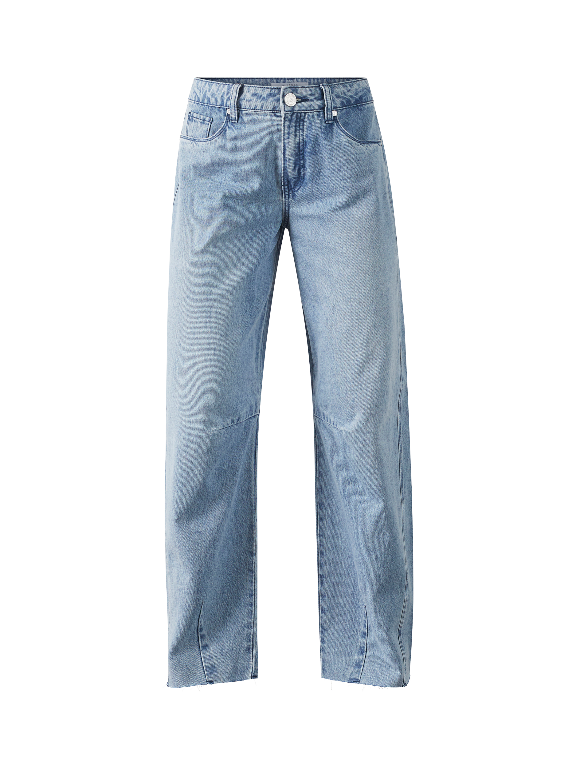 Product image 3 of 4, which shows Sisters Point Filia High Waist Loose Fit Jeans, Light Blue Wash, XS