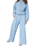 Sisters Point Osa Wide Leg Jeans, Light Blue Wash