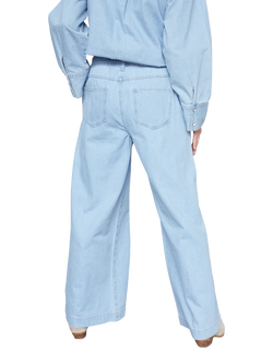 Sisters Point Osa Wide Leg Jeans, Light Blue Wash - view 2, Light Blue Wash
