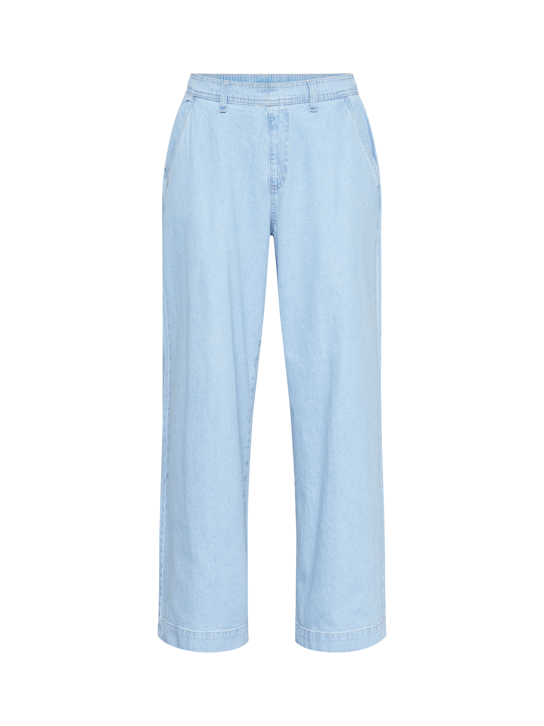 Product image 3 of 4, which shows Sisters Point Osa Wide Leg Jeans, Light Blue Wash, XS