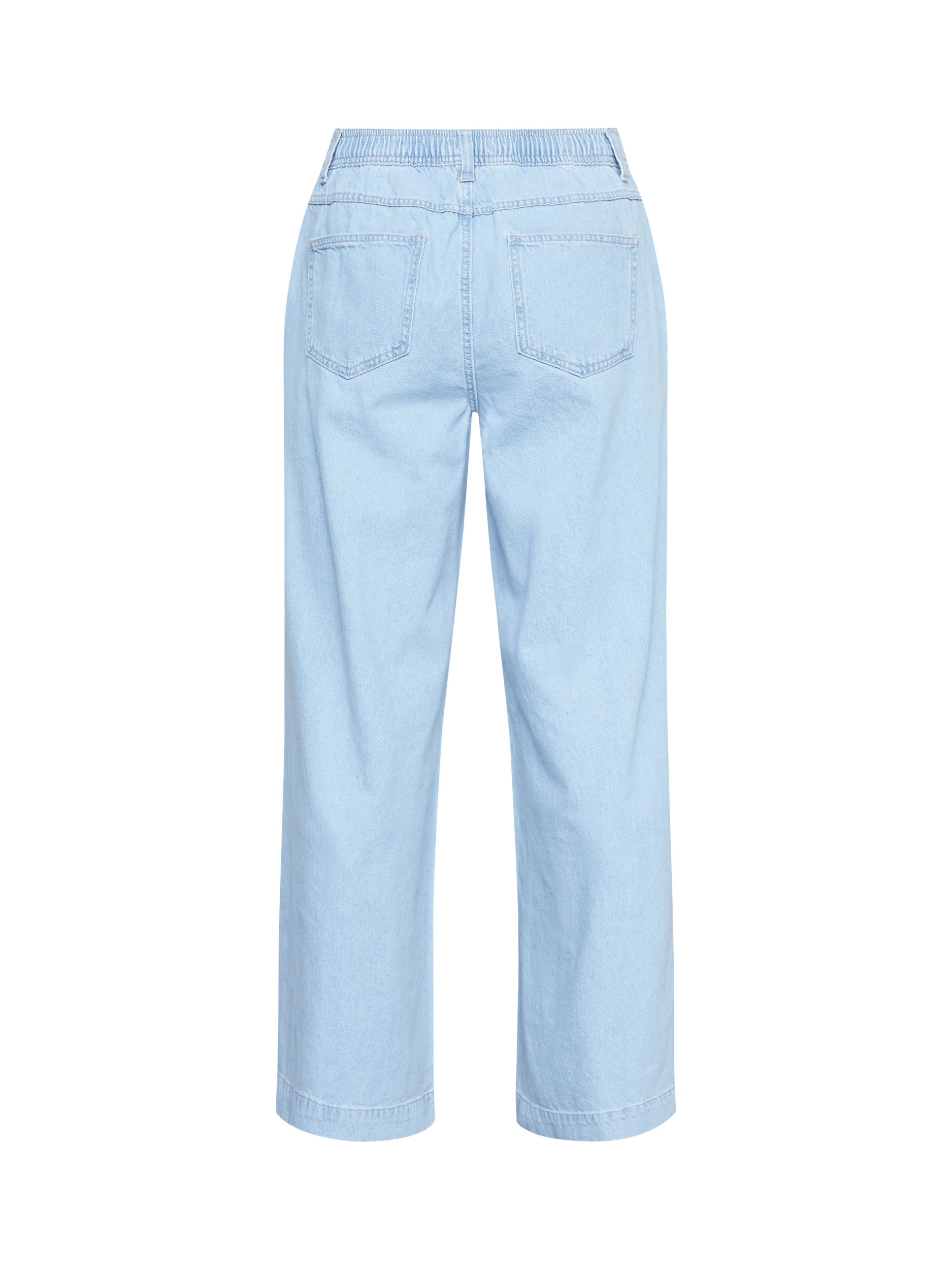 Product image 4 of 4, which shows Sisters Point Osa Wide Leg Jeans, Light Blue Wash, XS