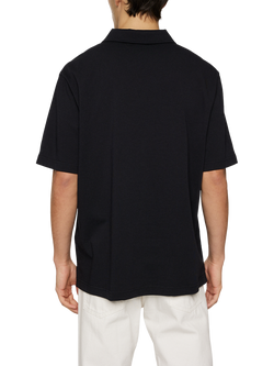 J.Lindeberg Roy Organic Cotton Regular Fit Short Sleeve Polo Shirt - view 2, Black