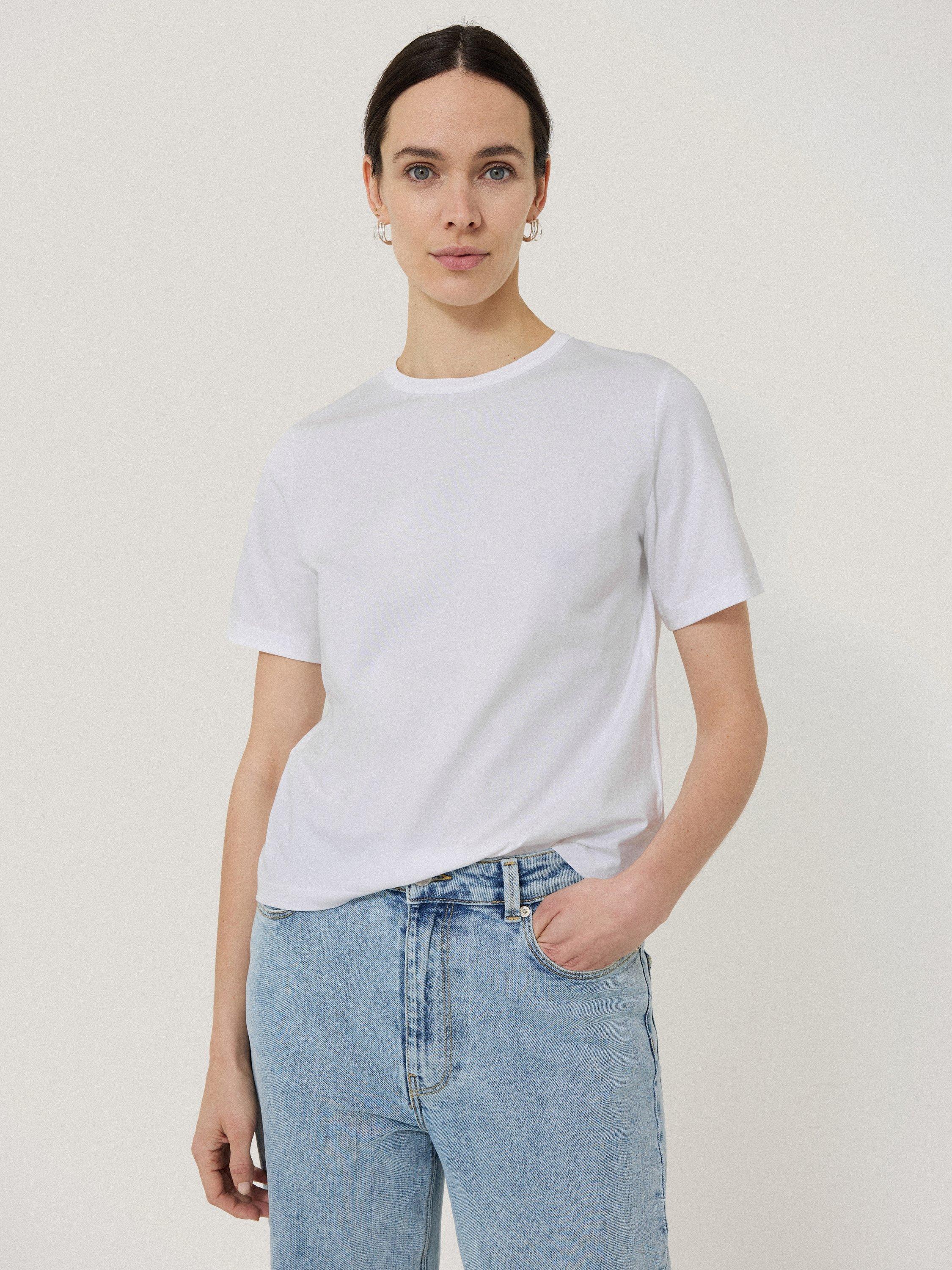 Product image 1 of 5, which shows Jigsaw Heavyweight Boxy T-Shirt, White, XS