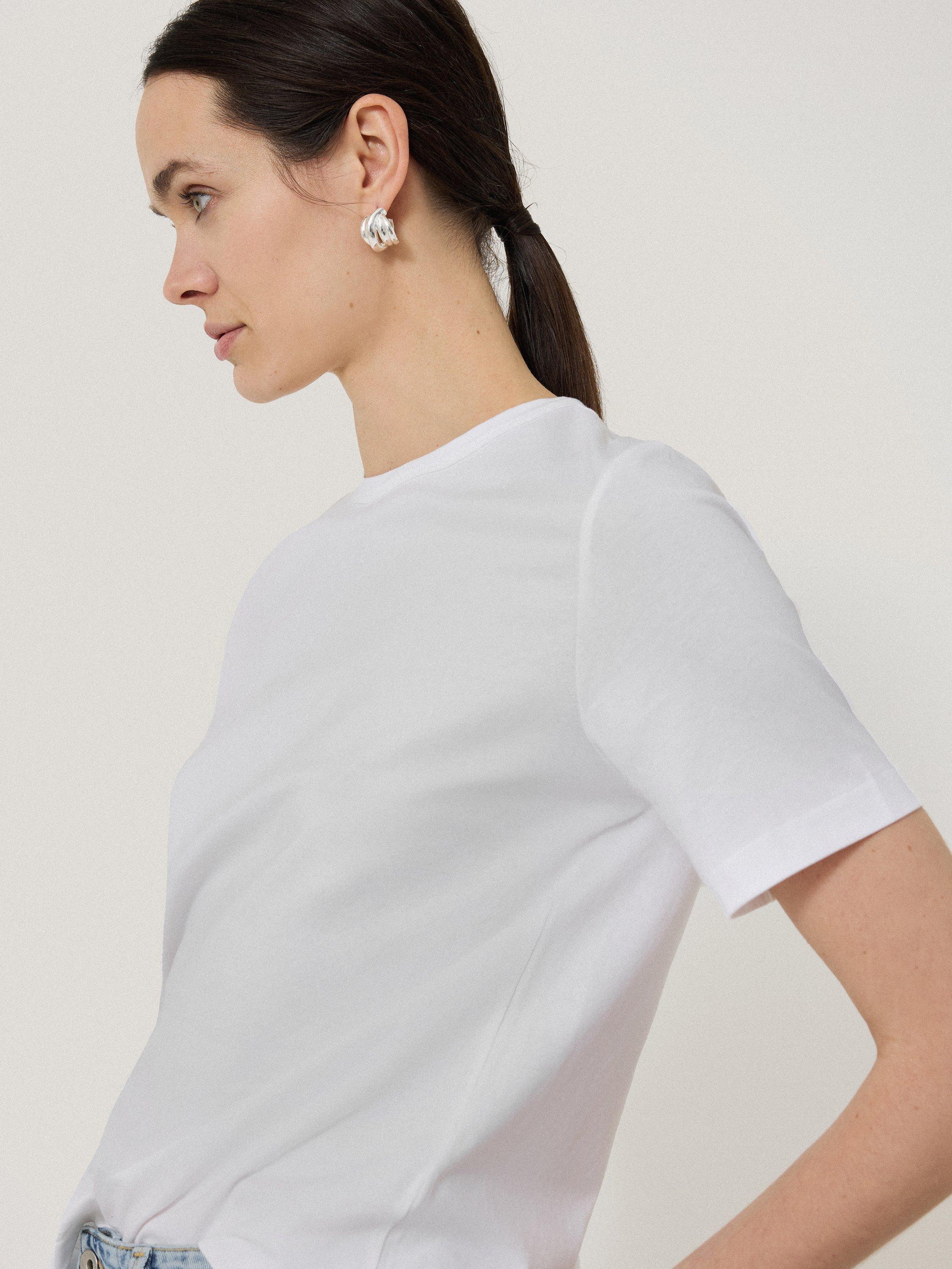 Product image 3 of 5, which shows Jigsaw Heavyweight Boxy T-Shirt, White, XS