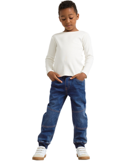 Lindex Kids' Relaxed Fit Jeans, Mid Blue, Mid Blue