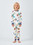 John Lewis Kids' Dragons Pyjamas, Pack of 2, Blue