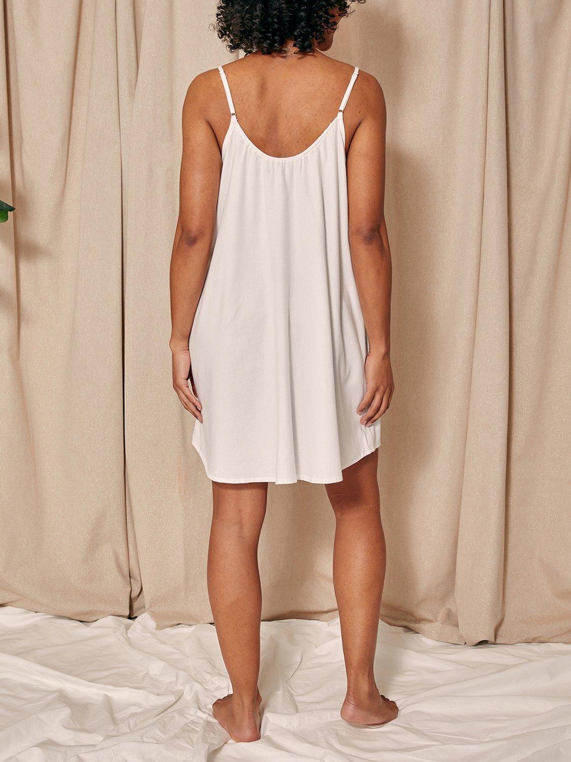 Product image 3 of 5, which shows Pretty You London Modal Blend Swing Chemise, White, 8