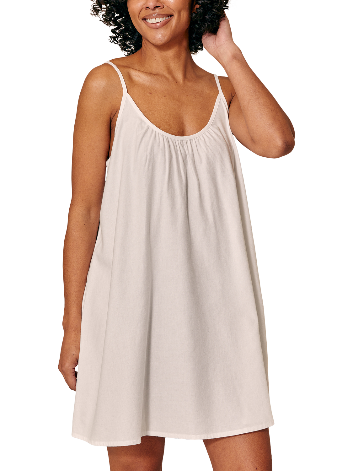 Product image 4 of 5, which shows Pretty You London Modal Blend Swing Chemise, White, 8