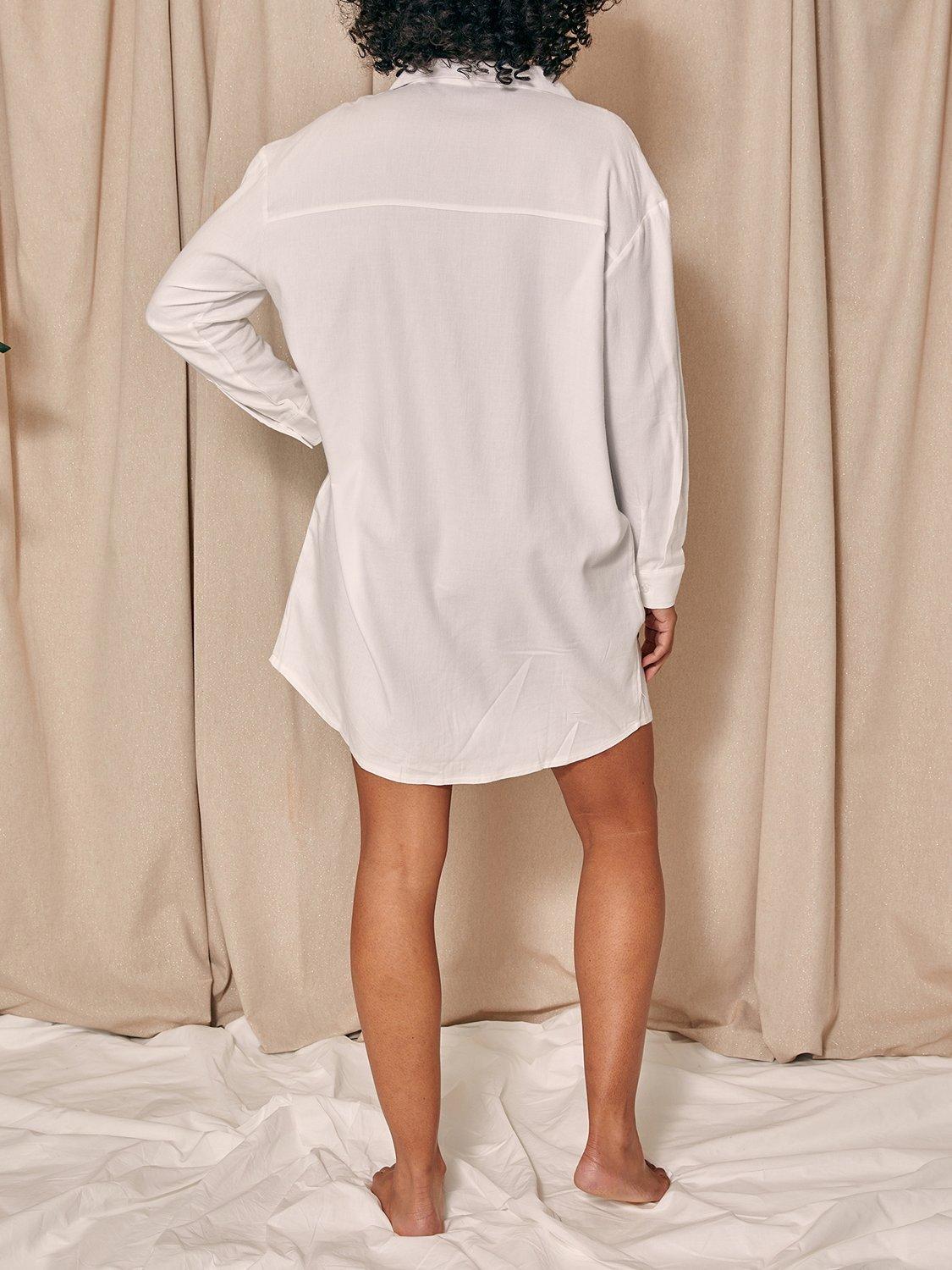Product image 3 of 5, which shows Pretty You London Relaxed Fit Nightshirt, White, 8