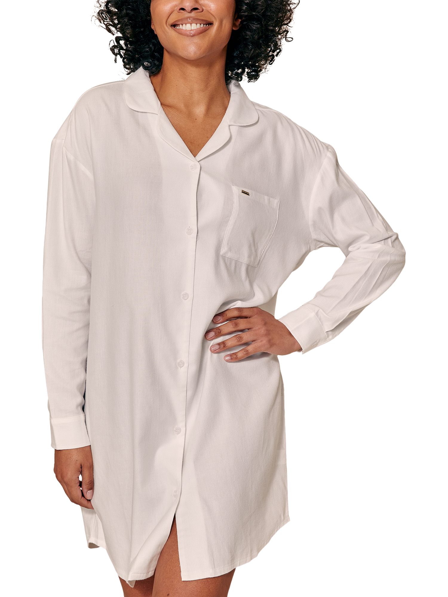 Product image 5 of 5, which shows Pretty You London Relaxed Fit Nightshirt, White, 8