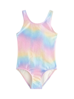 Lindex Kids' Ombre Shimmer Swimsuit, Light Pink, Light Pink
