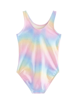 Lindex Kids' Ombre Shimmer Swimsuit, Light Pink - view 2, Light Pink