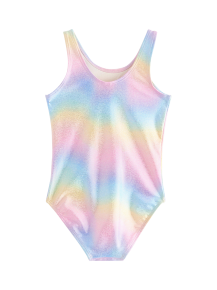 Lindex Kids' Ombre Shimmer Swimsuit, Light Pink - view 2, Light Pink