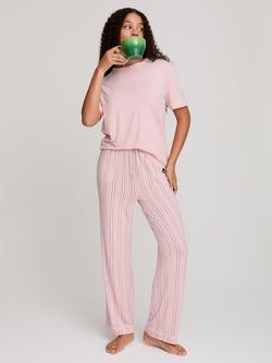 Pretty You London Bamboo Tee and Trouser Set - view 2, Blush