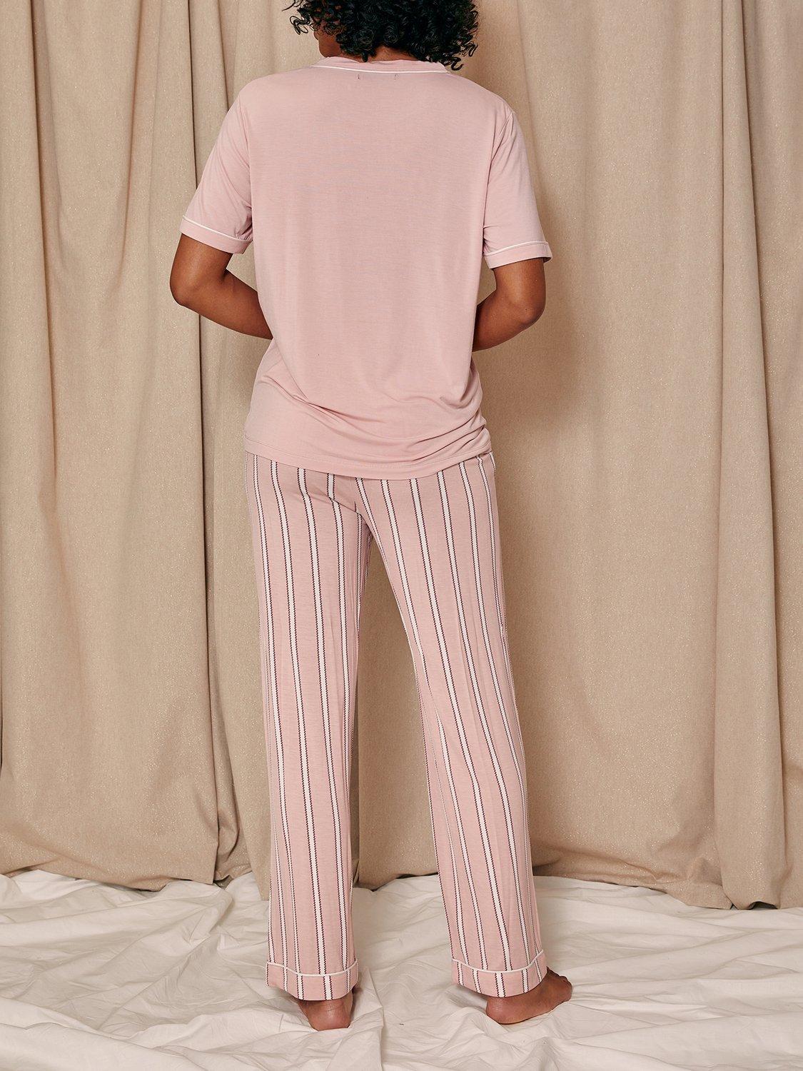 Product image 3 of 3, which shows Pretty You London Bamboo Tee and Trouser Set, Blush, 8