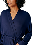 Pretty You London Ribbed Dressing Gown, Midnight