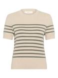 InWear Wallis Stripe Jumper, Agave/Cream