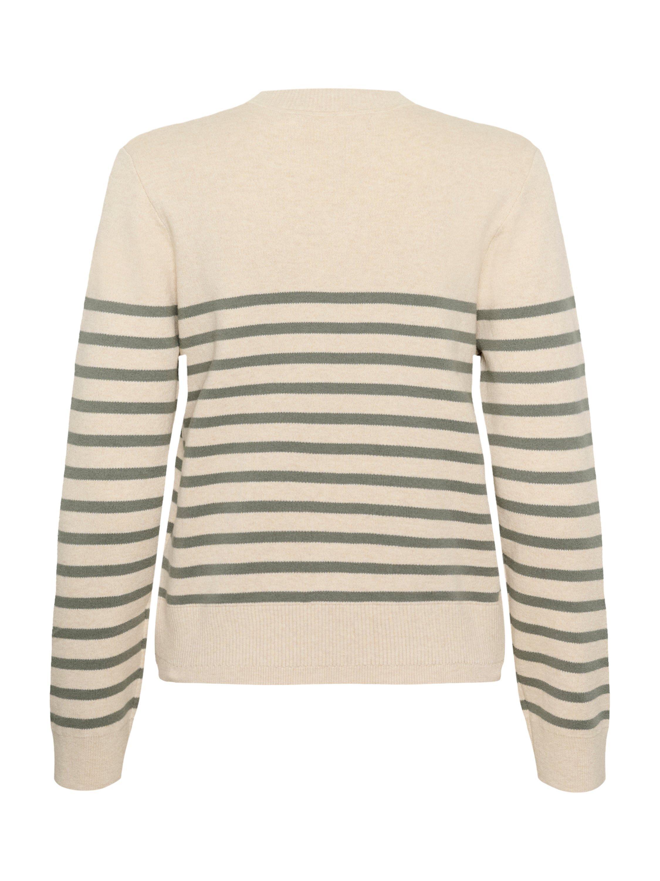 Product image 2 of 2, which shows InWear Wallis Stripe Jumper, Agave/Cream, M