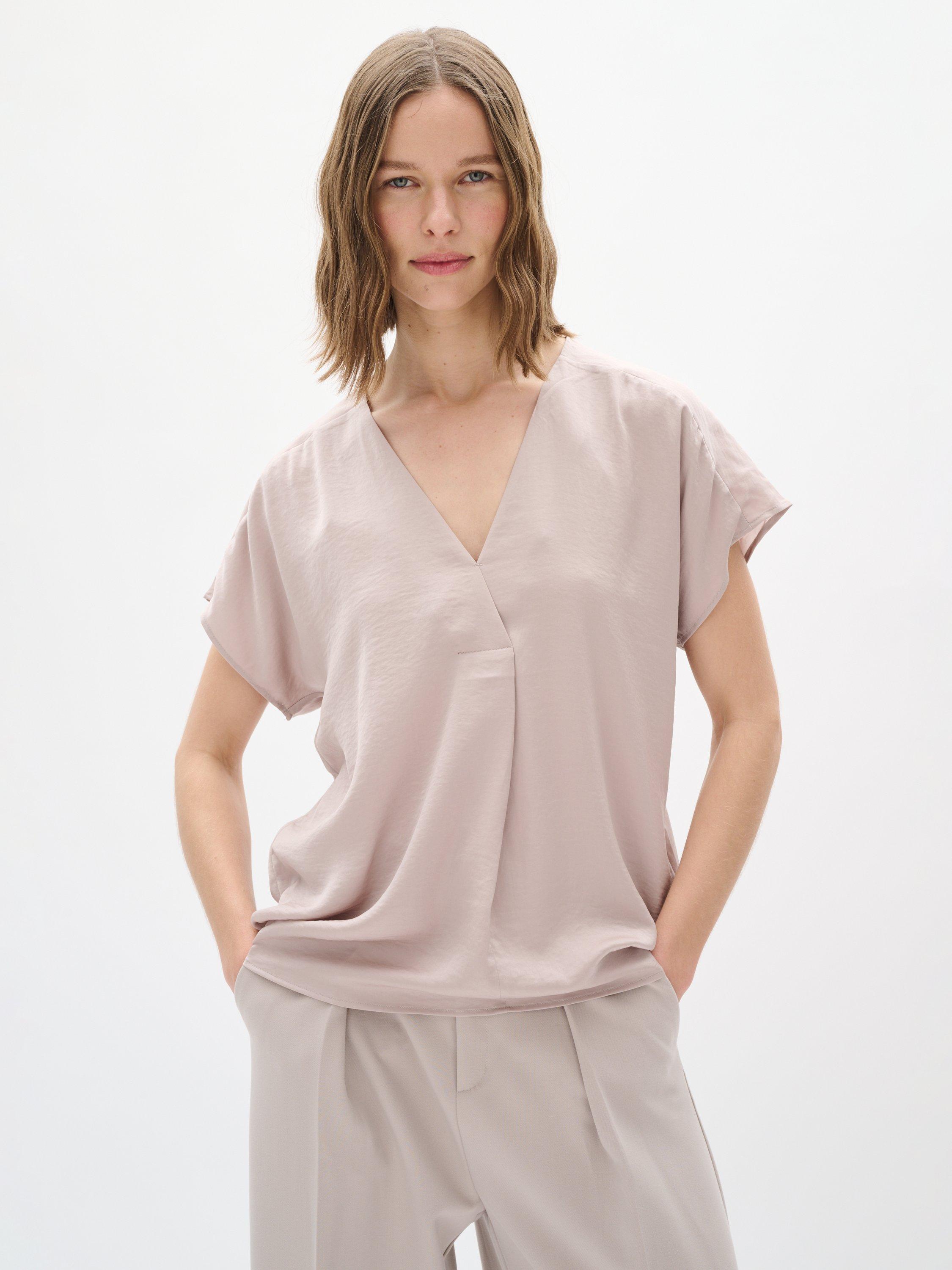 Product image 3 of 3, which shows InWear Rinda V-Neck Top, Stone, 8