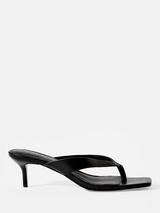 Mint Velvet Betty Leather Kitten Heel Toe Post Sandals