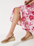 Crew Clothing Suede Slingback Espadrille Shoes, Natural