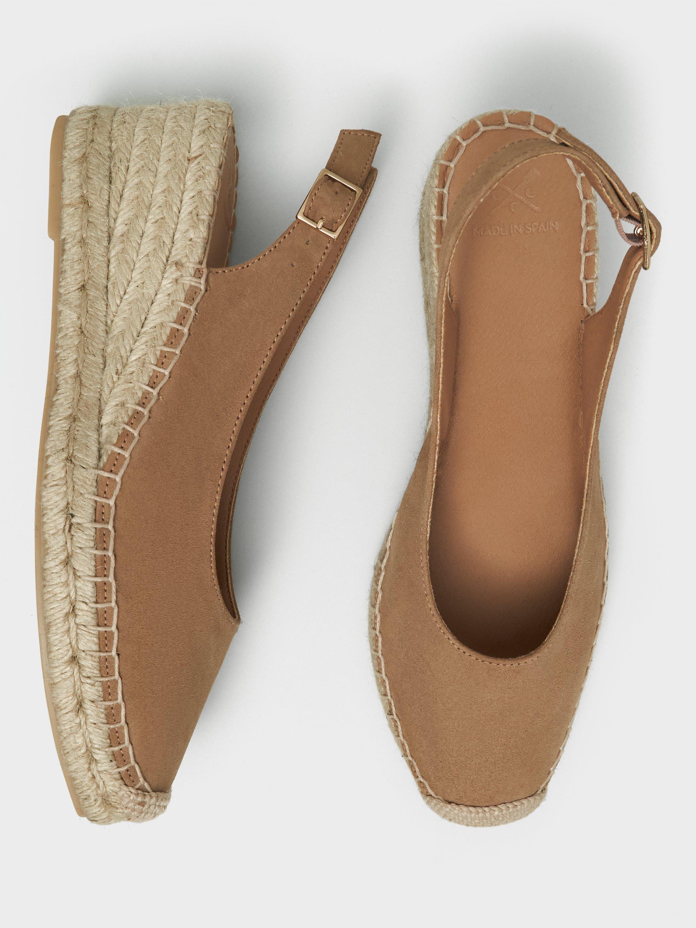 Product image 3 of 4, which shows Crew Clothing Suede Slingback Espadrille Shoes, Natural, 8