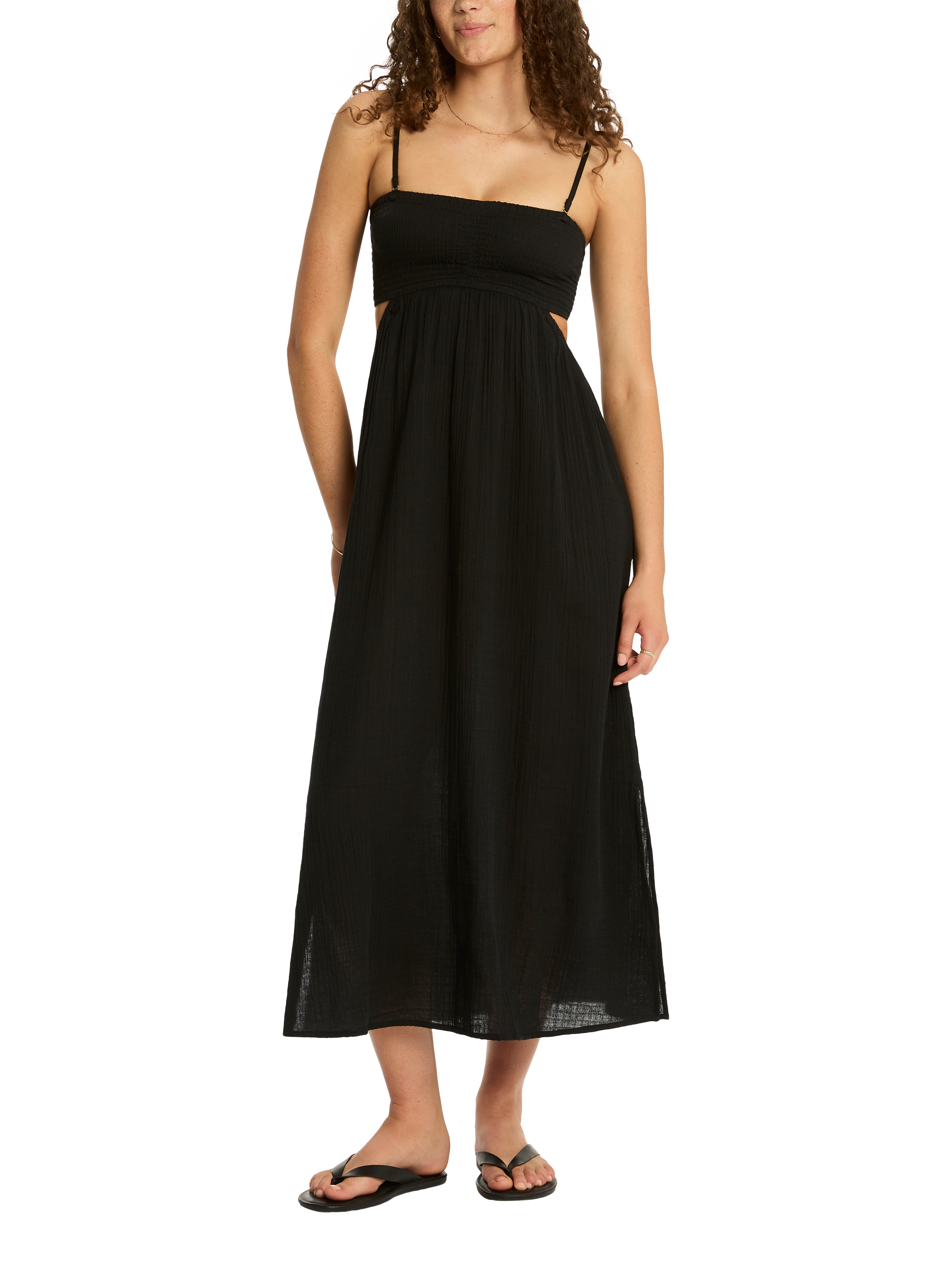 Product image 1 of 5, which shows Sea Level Sunset Bandeau Dress, Black, XS