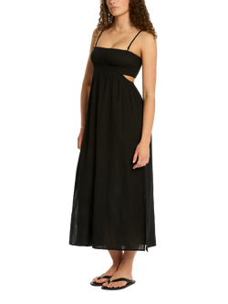 Sea Level Sunset Bandeau Dress, Black - view 2, Black