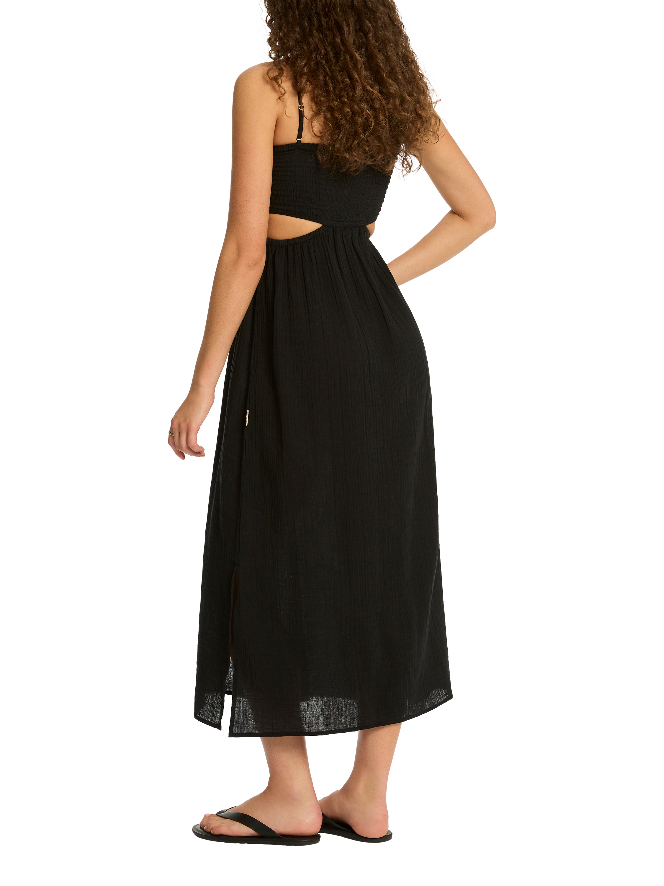 Product image 3 of 5, which shows Sea Level Sunset Bandeau Dress, Black, XS