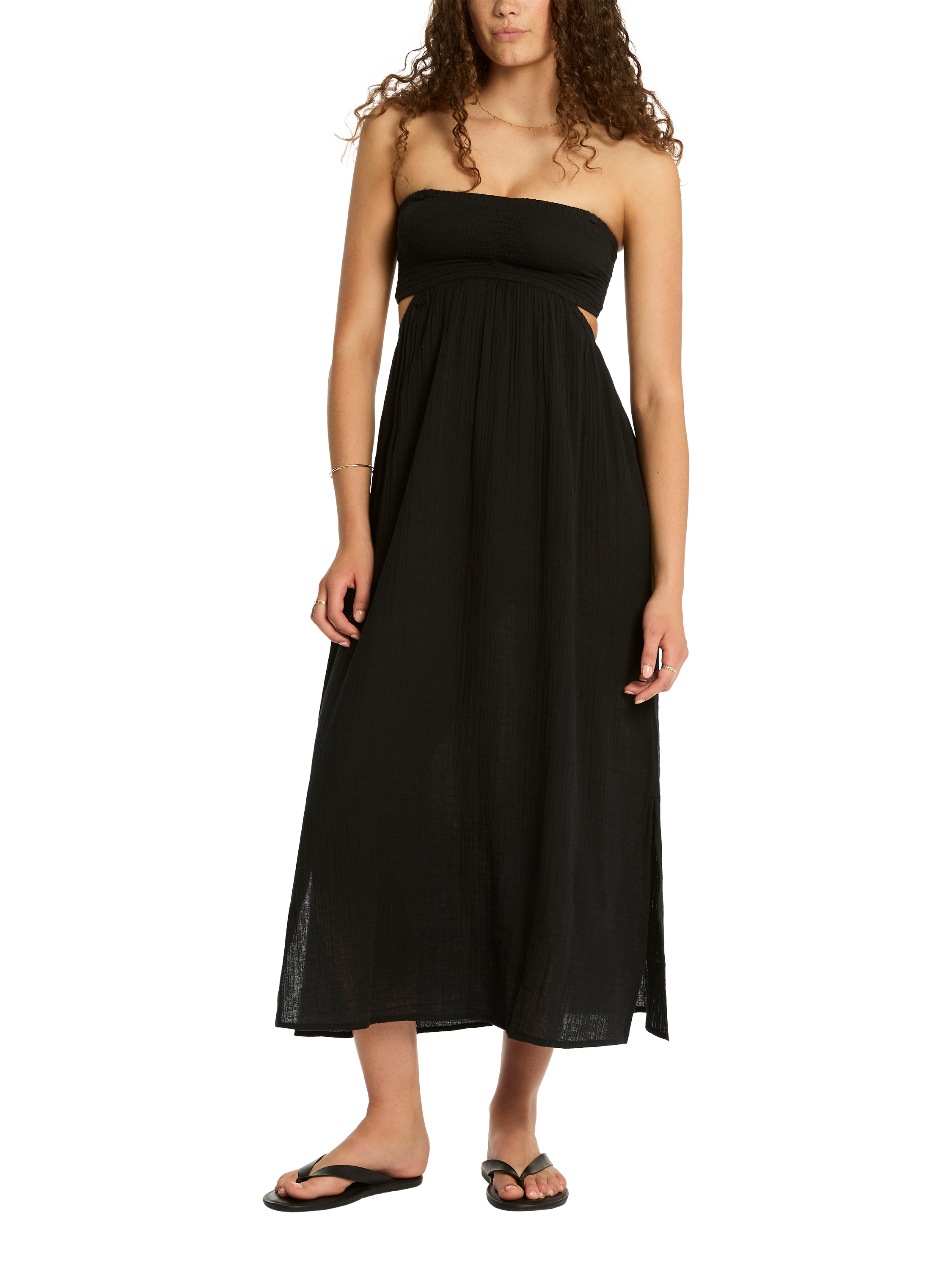Product image 5 of 5, which shows Sea Level Sunset Bandeau Dress, Black, XS